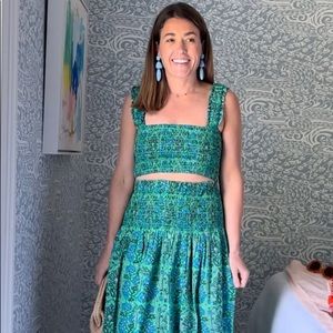 RHODE TANYA TOP AND LILOU SKIRT M SET